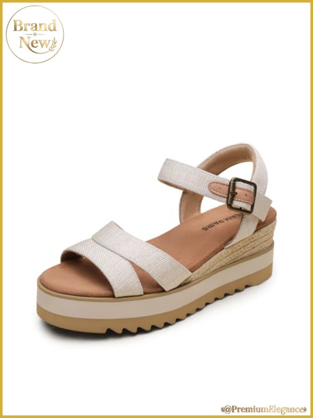 Women's Espadrille Platform Wedge Sandals Open Toe Ankle Strap Comfort